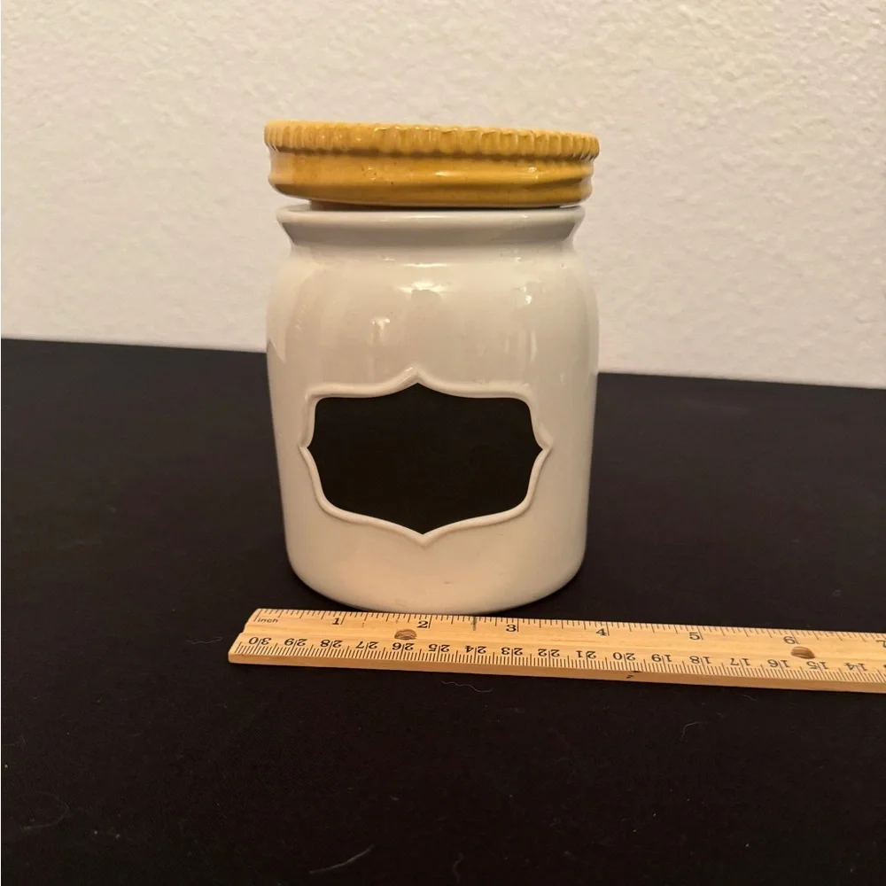 Threshold | Vintage Small Ceramic Jar with Chalkboard Accent